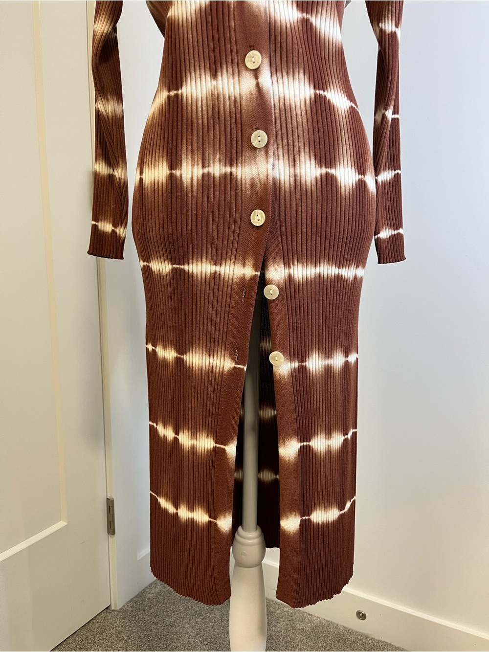 MNG Tie-Dye Ribbed Long Button-Front  Cardigan - FREE SHIPPING on Bundles $95+ - Picture 4 of 16